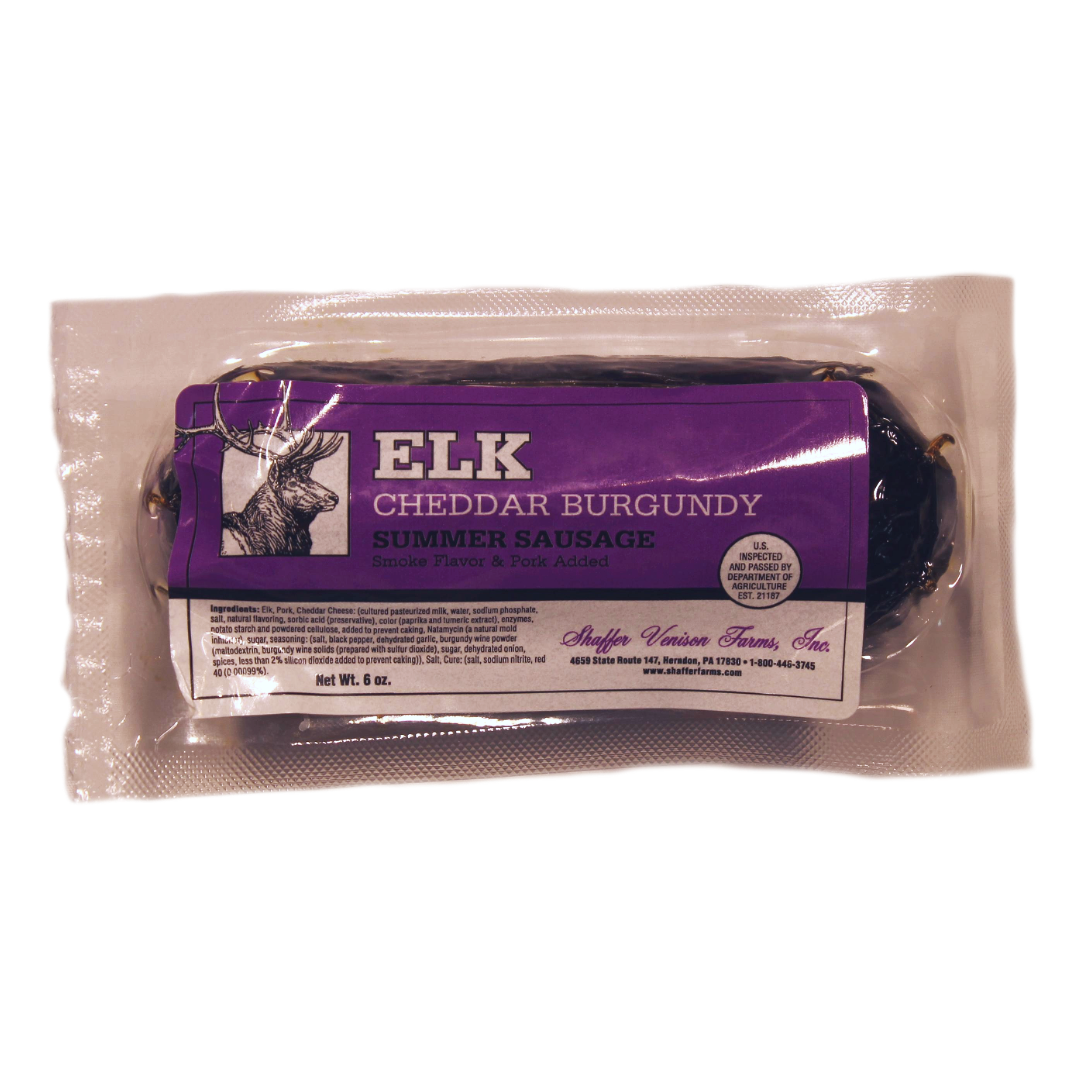 Elk Cheddar Burgundy Sausage - NoCo Gift Co